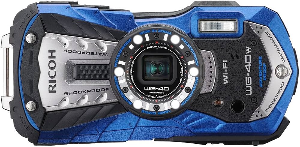 Amazon | RICOH 防水デジタルカメラ RICOH WG-40W ブルー 防水14m耐