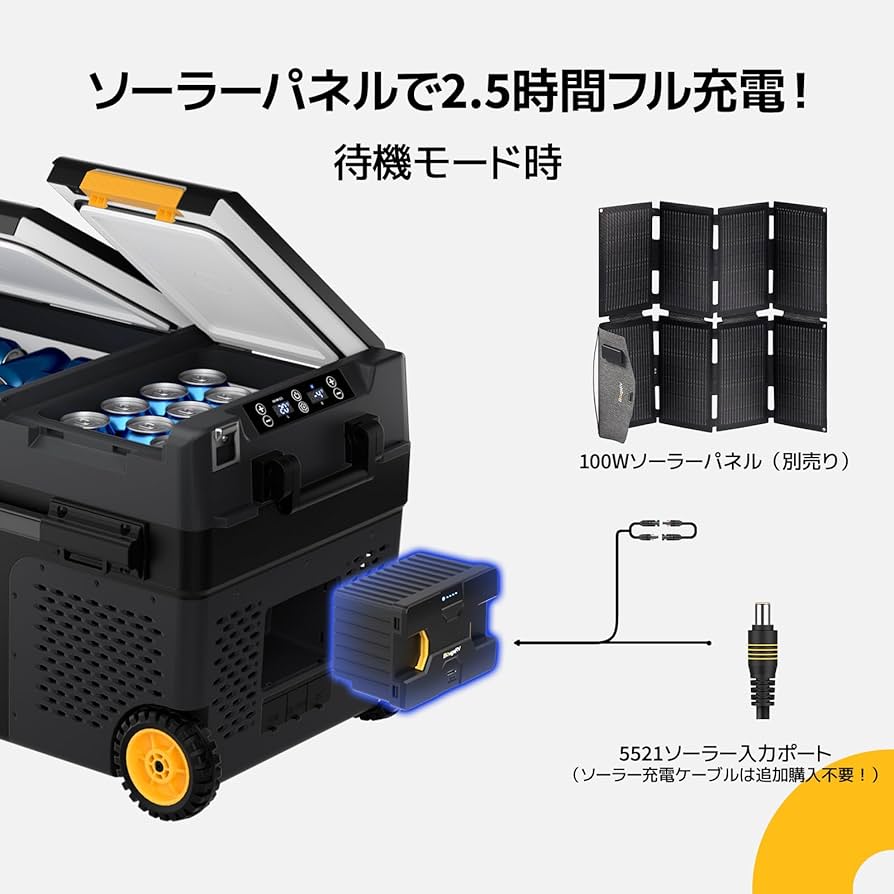 Amazon.co.jp: BougeRV 173Wh 車載冷蔵庫バッテリー ポーダブル
