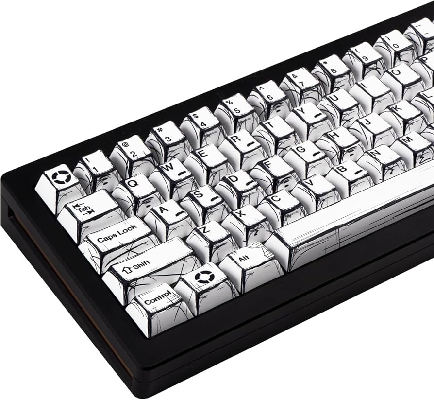 Amazon.co.jp: 136キーコミックキーキャップ PBT昇華プロセス Cherry