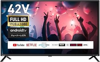 Amazon | [アンドロイドテレビ] チューナーレステレビ 42V型 FHD