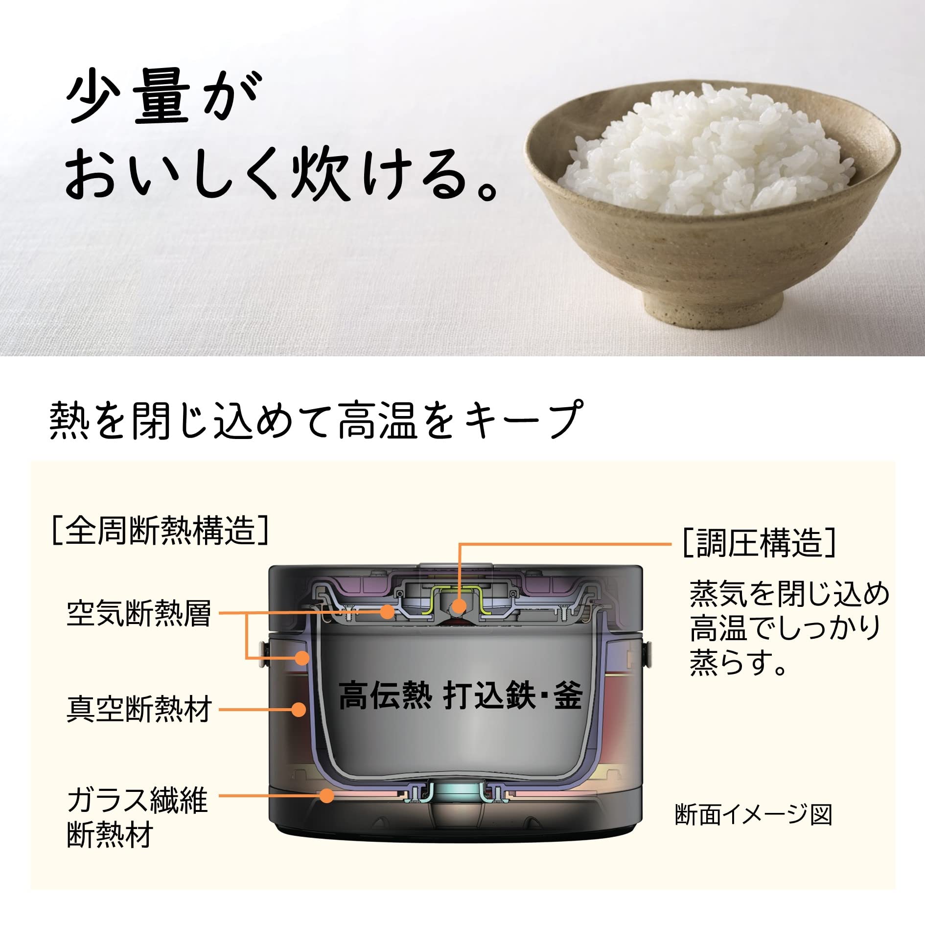Amazon | 日立 炊飯器 2合 IH式 おひつ御膳 RZ-BS2M N ブラウン