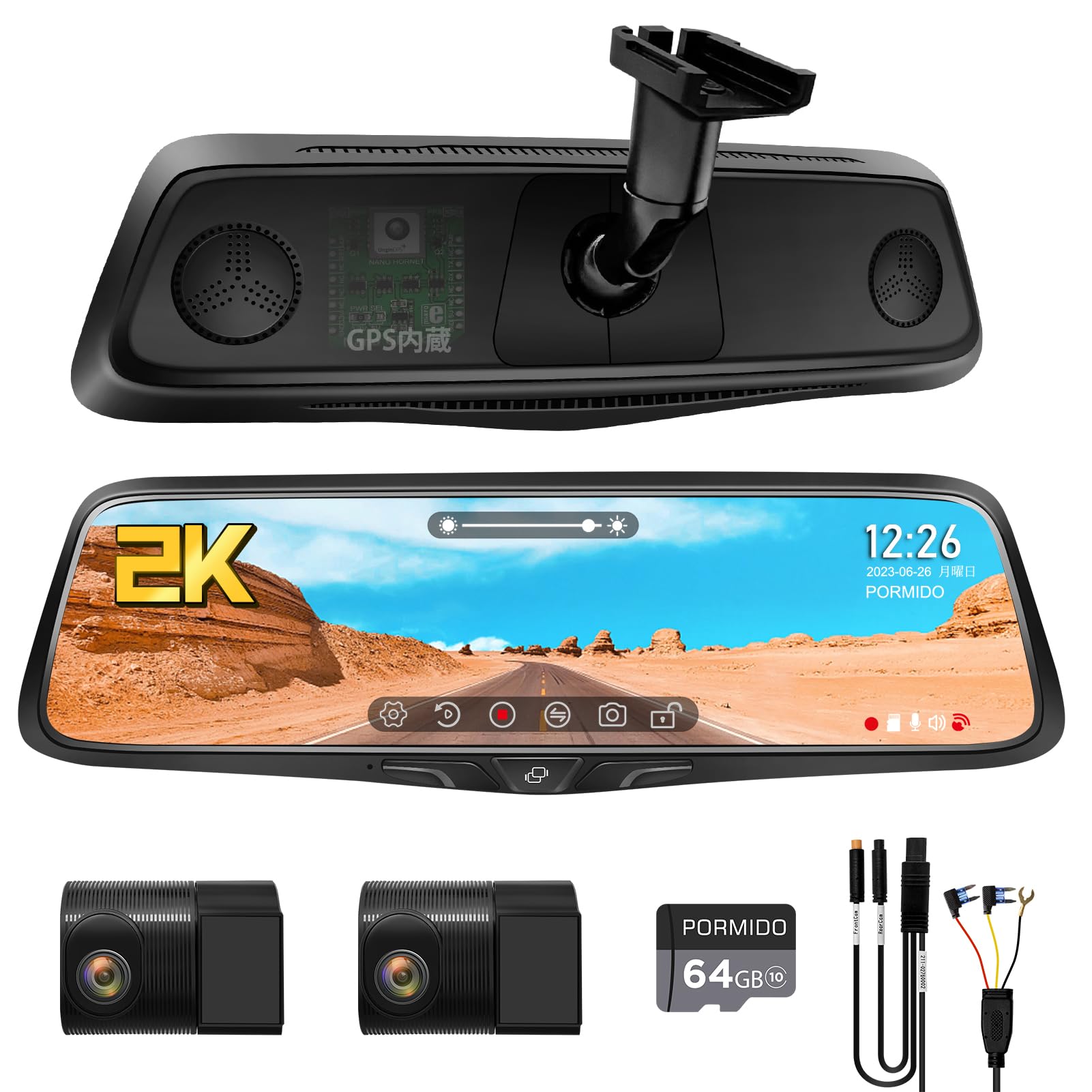 Amazon.co.jp: PORMIDOポーミド全面進化したドライブレコーダー 前後