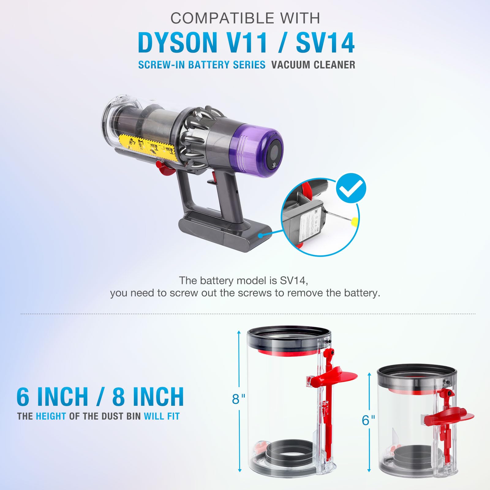 Amazon.com: V11 SV14 Main Body Assembly Compatible with Dyson V11