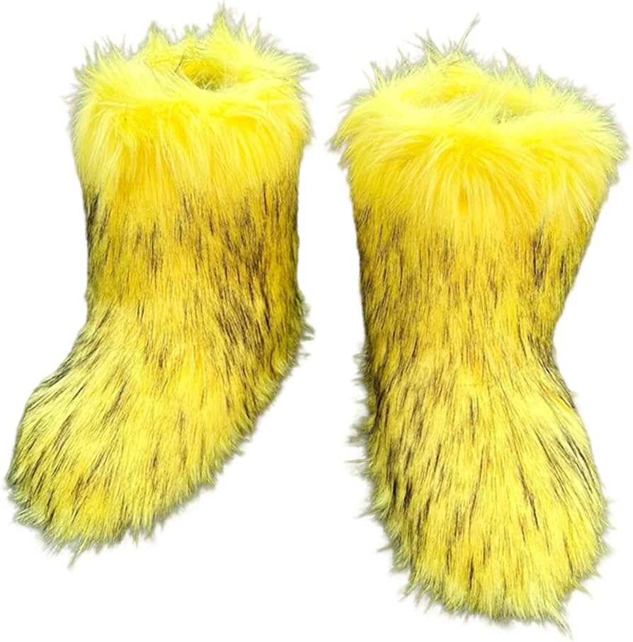 Amazon.com: CPMBFDC Women's Faux Fur Boots Winter Comfort Plush