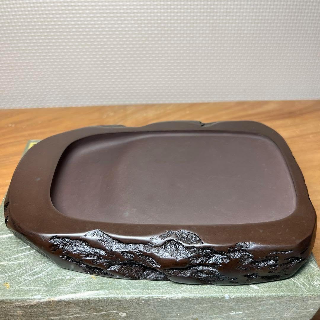 赤間硯 野面硯 日本工芸会正会員 下井唯石 工藝品 古硯⭕️赤間硯 野面