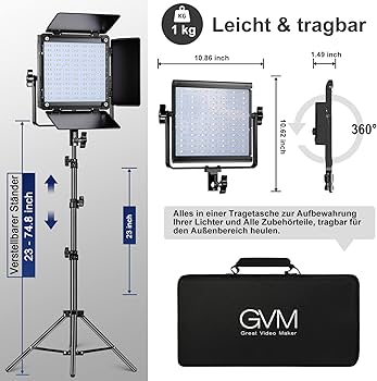 Amazon.com : GVM RGB LED Panel Video Light, Photography Lighting