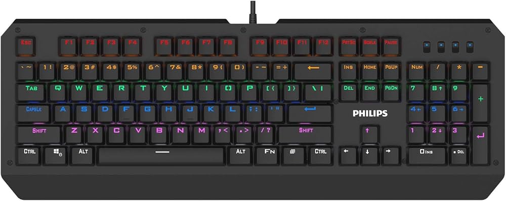 Amazon | フィリップス 有線 ゲーミング メカニカル キーボード