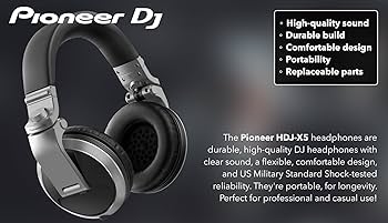 Amazon.com: Pioneer DJ HDJ-X5 Over-Ear DJ Headphones - Silver