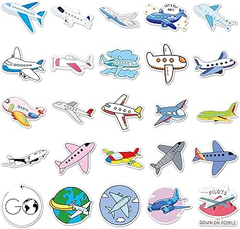 Amazon.co.jp: 飛行機ステッカーセット 50枚 防水ステッカー 飛行機