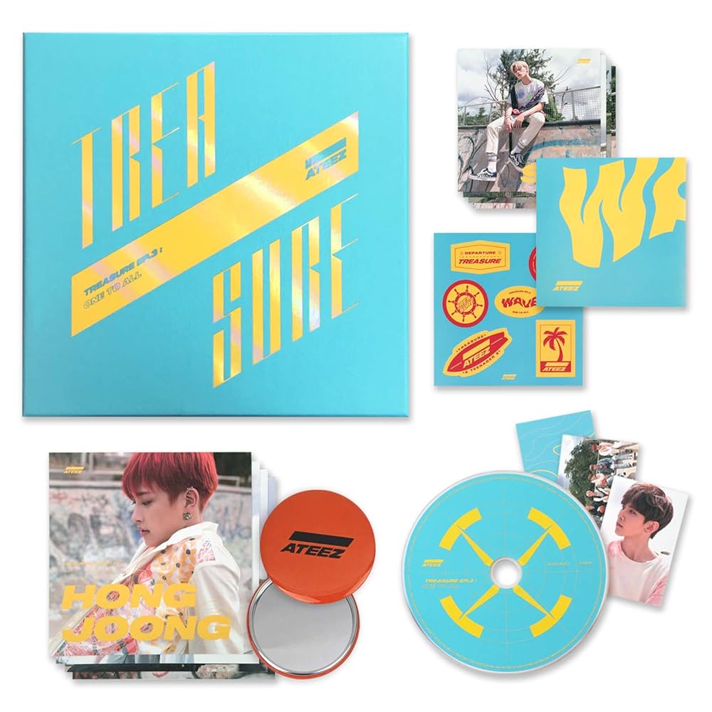 ATEEZ 3rd Mini Album - Treasure EP.3 : One To All [ WAVE Ver. ] CD