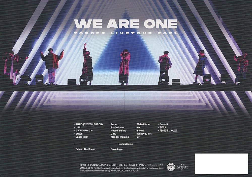 Amazon.co.jp: WE ARE ONE〔Blu-ray〕 : 7ORDER: DVD