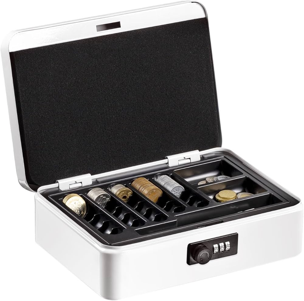 Amazon.co.jp: 八番屋 手提げ金庫 キャッシュボックス ダイヤル付 B5