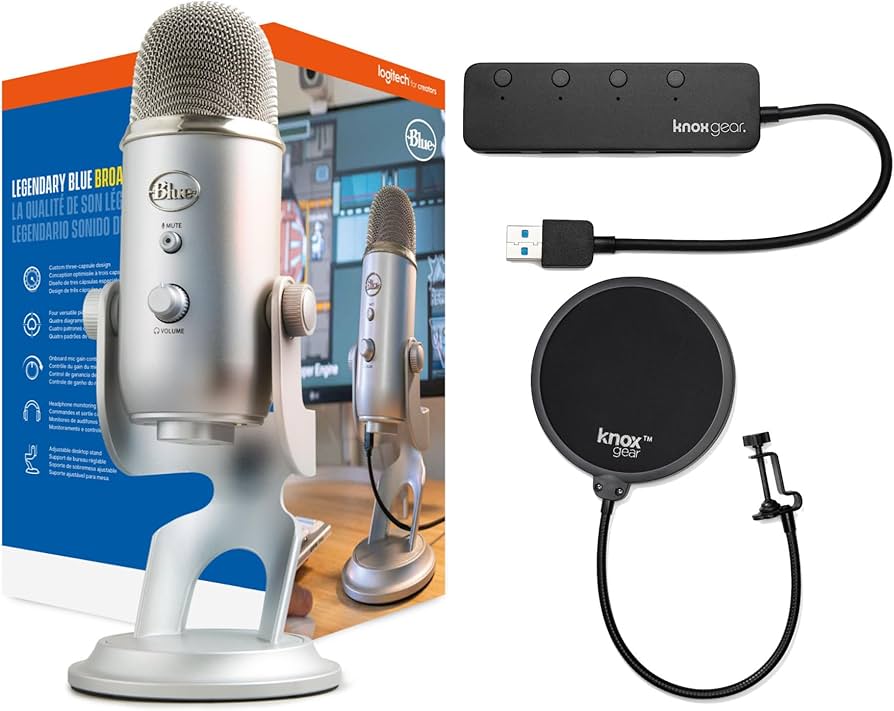 Amazon.co.jp: Blue Microphones Yeti USBマイク (シルバー) Knox Gear