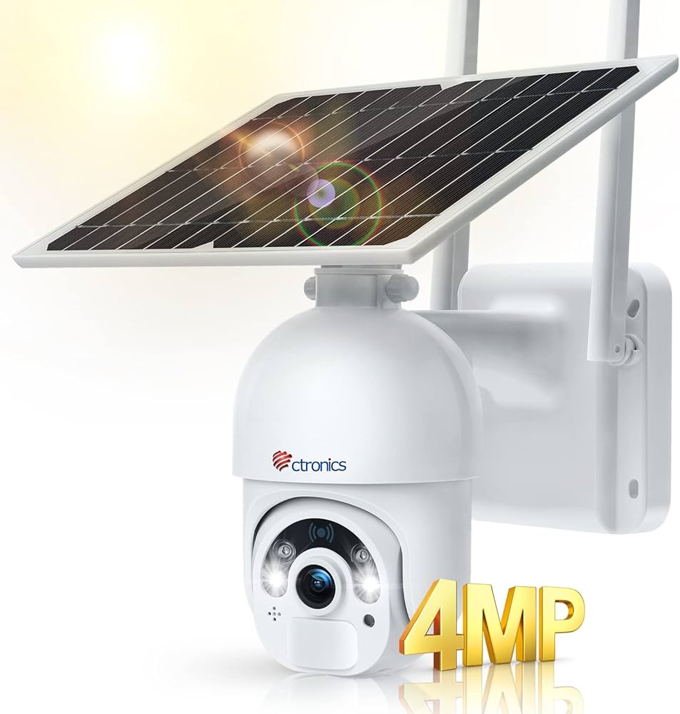 Amazon.co.jp: Ctronics 防犯カメラ 屋外 ソーラー 2.5K 4MP 0.2s