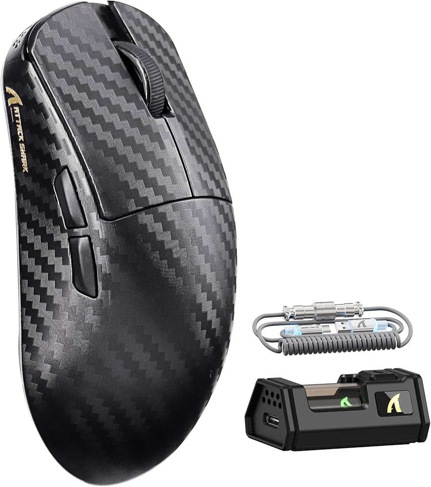 Amazon | ATTACK SHARK R11Ultra 影鮫 カーボンファイバーマウス