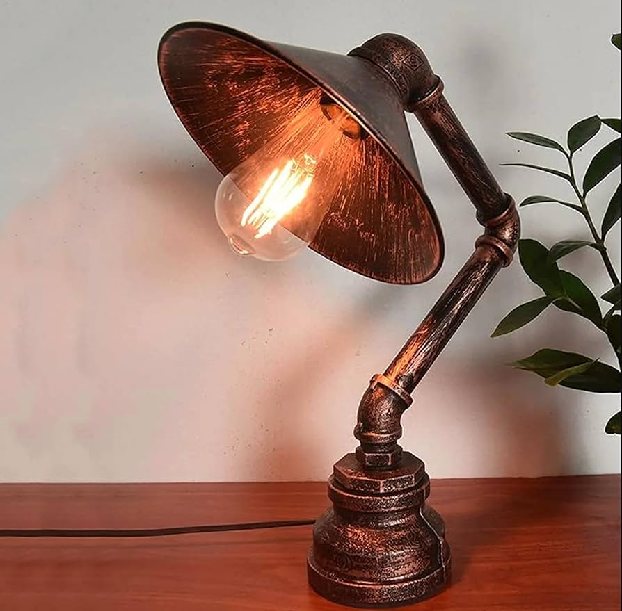 Amazon.co.jp : 千飾 デスクライト 水道管卓上ライト 電気スタンド