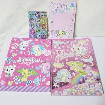 Amazon.co.jp: 平成レトロ 新 ジュエルペット ブック型 メモ帳 シール