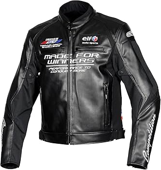 Amazon | エルフ(elf) バイク ジャケット エヴォルツィオーネPUレザー