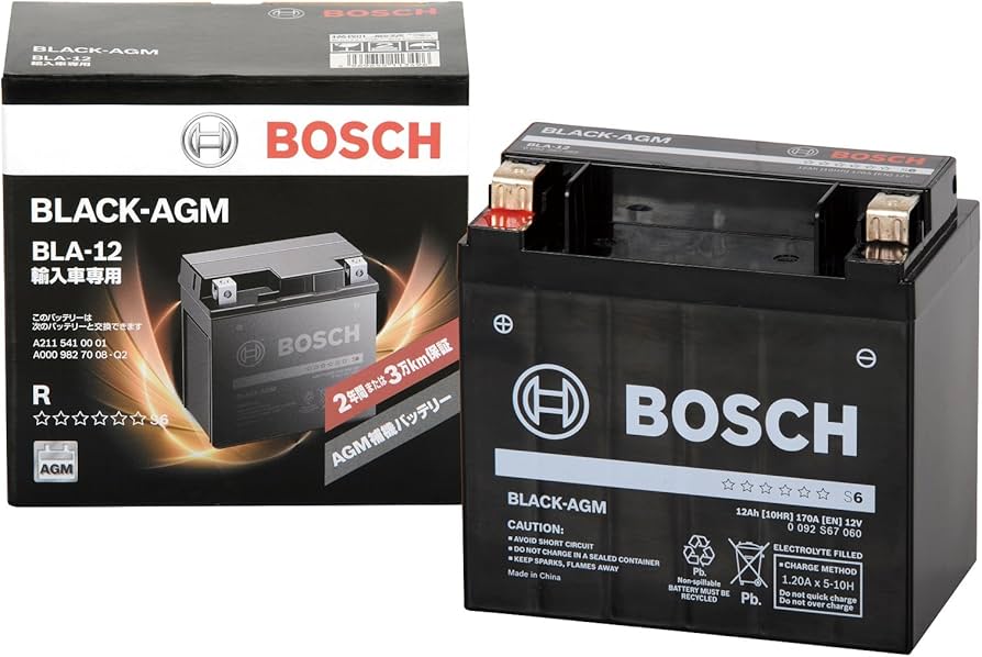 Amazon.co.jp: BOSCH (ボッシュ)ブラック-AGM 輸入車補機バッテリー