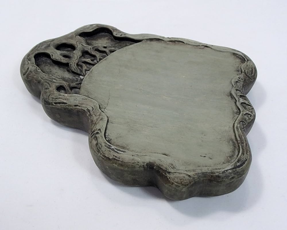 Amazon | 硯石 端渓硯 緑端樹根硯 7.2吋 （180×140×30mm） | 硯