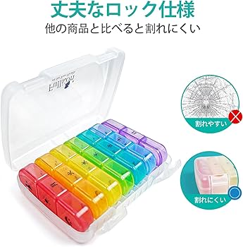 Amazon.co.jp: Fullicon 1週間 1日3回 ピルケース 朝昼晩 薬ケース