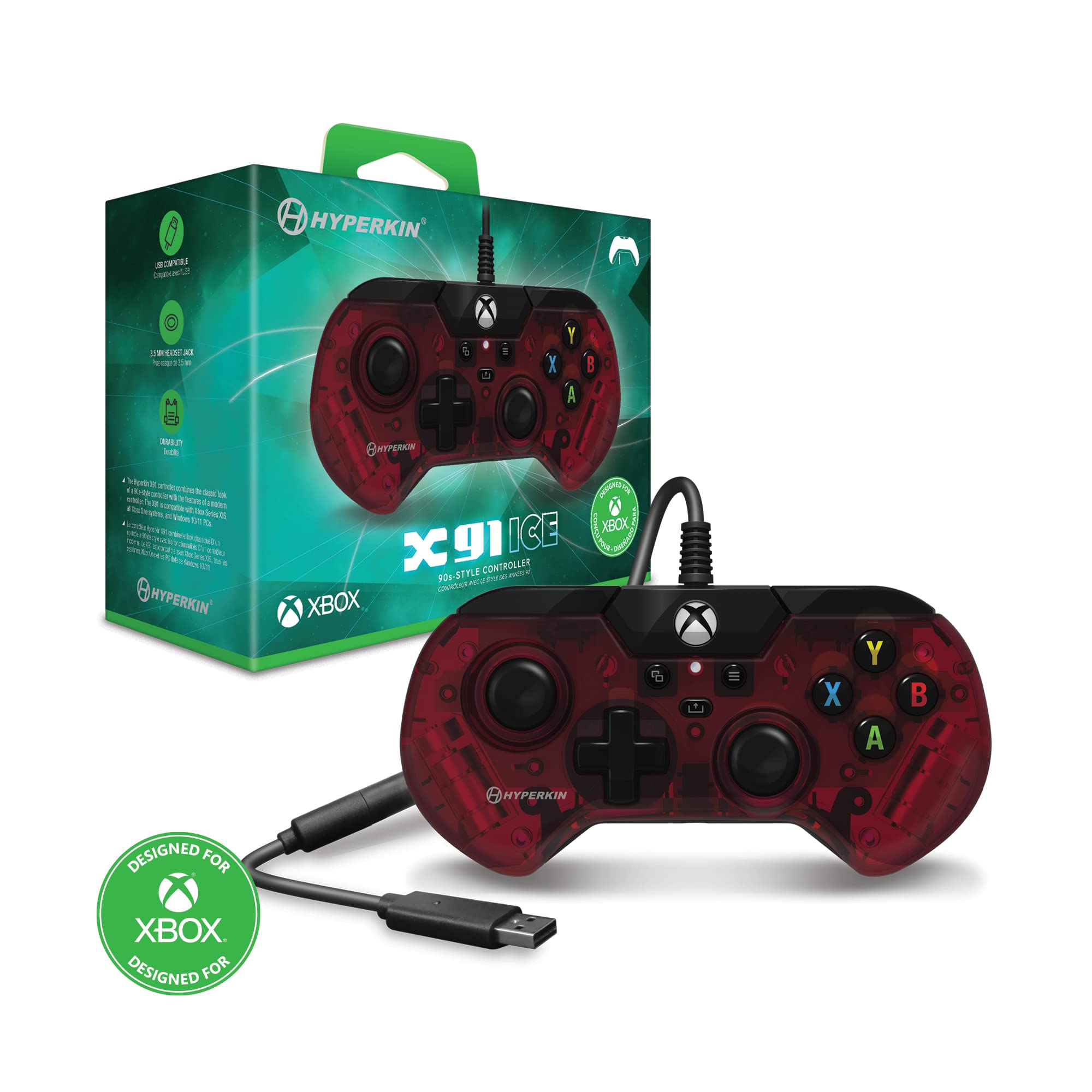 Amazon.co.jp: X91 ICE 有線コントローラー Ruby Red Xbox Series X|S