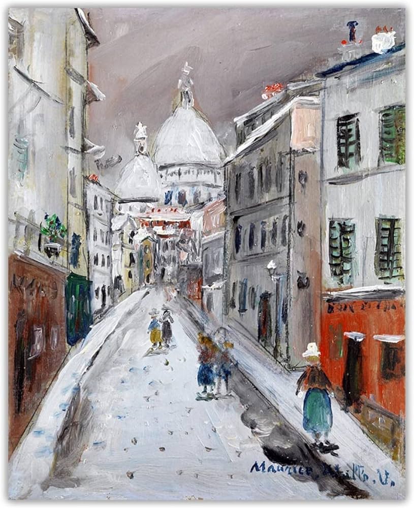 Amazon｜モーリス・ユトリロポスター「ザ・サクレ・クール」キャンバス