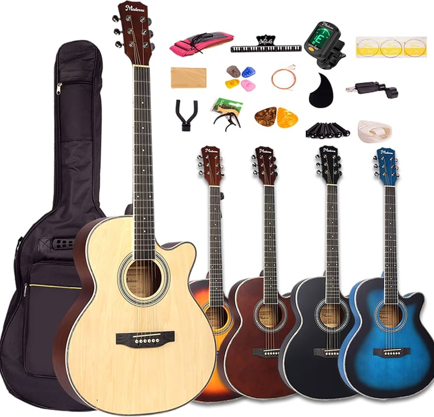 Amazon | Mademu アコースティックギター 初心者セット カッタウェイ