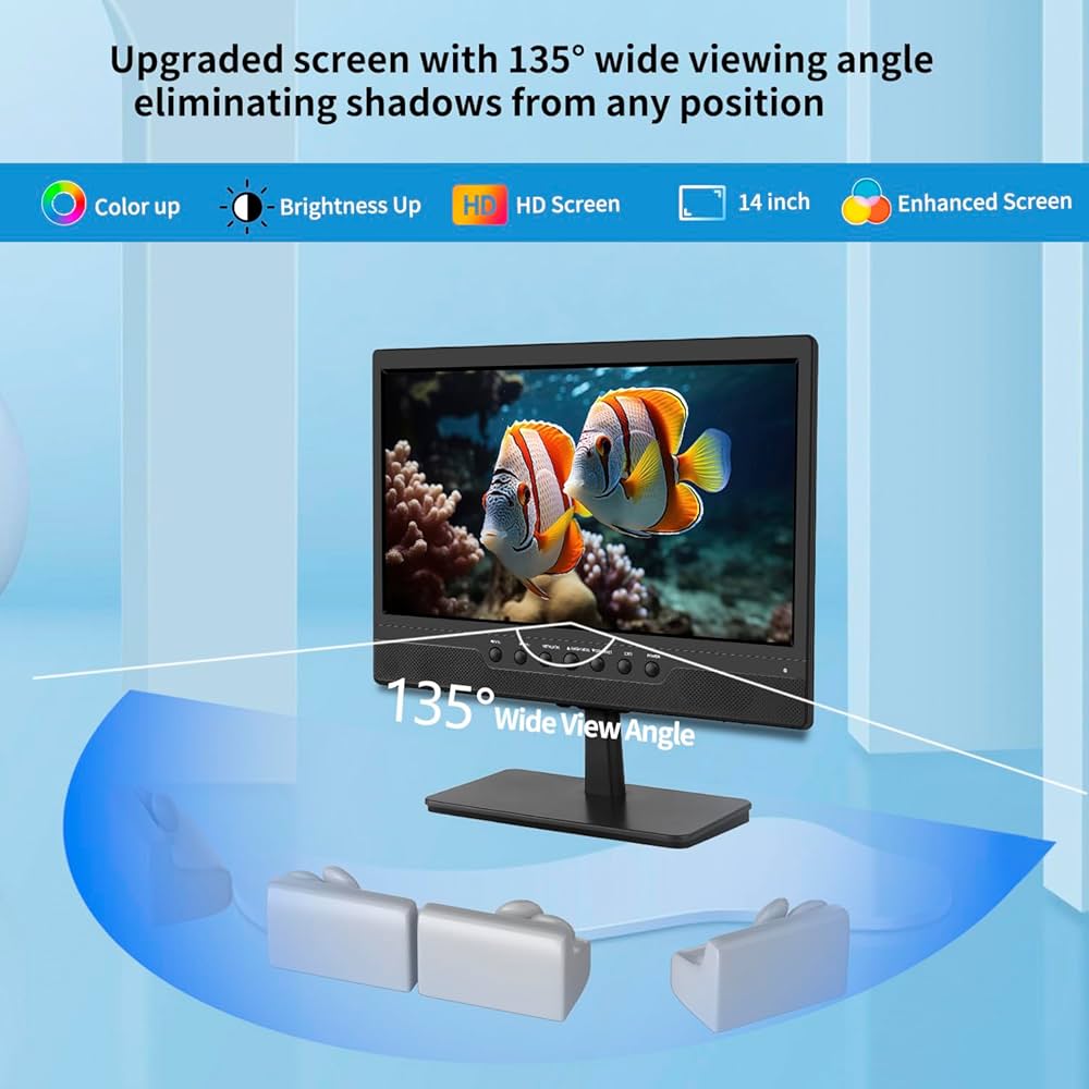 Amazon.com: Jexiop 14 inch Flat Screen TV,Small TV with Digital