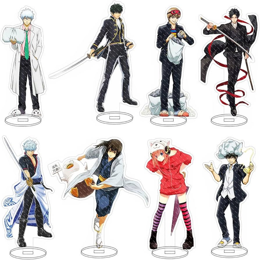 Amazon.co.jp: YIFUO 銀魂 アクリルスタンド 坂田銀時 神楽