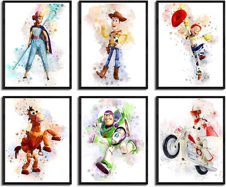 Amazon.co.jp: IVYILA トイ・ストーリー ポスター 水彩プリント