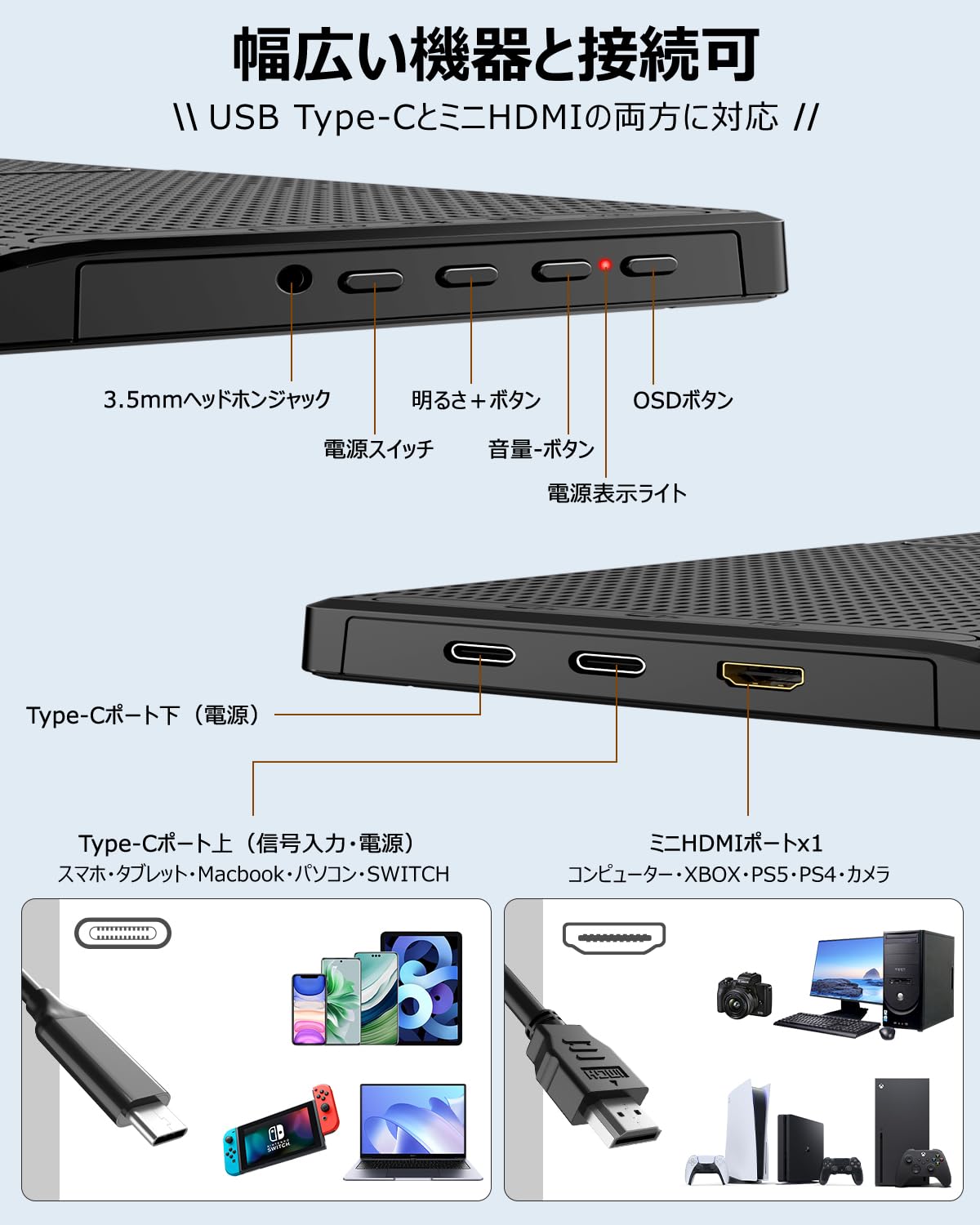 Amazon.co.jp: Eleeyak モバイルモニター 【15.6インチ 1920*1080 フル