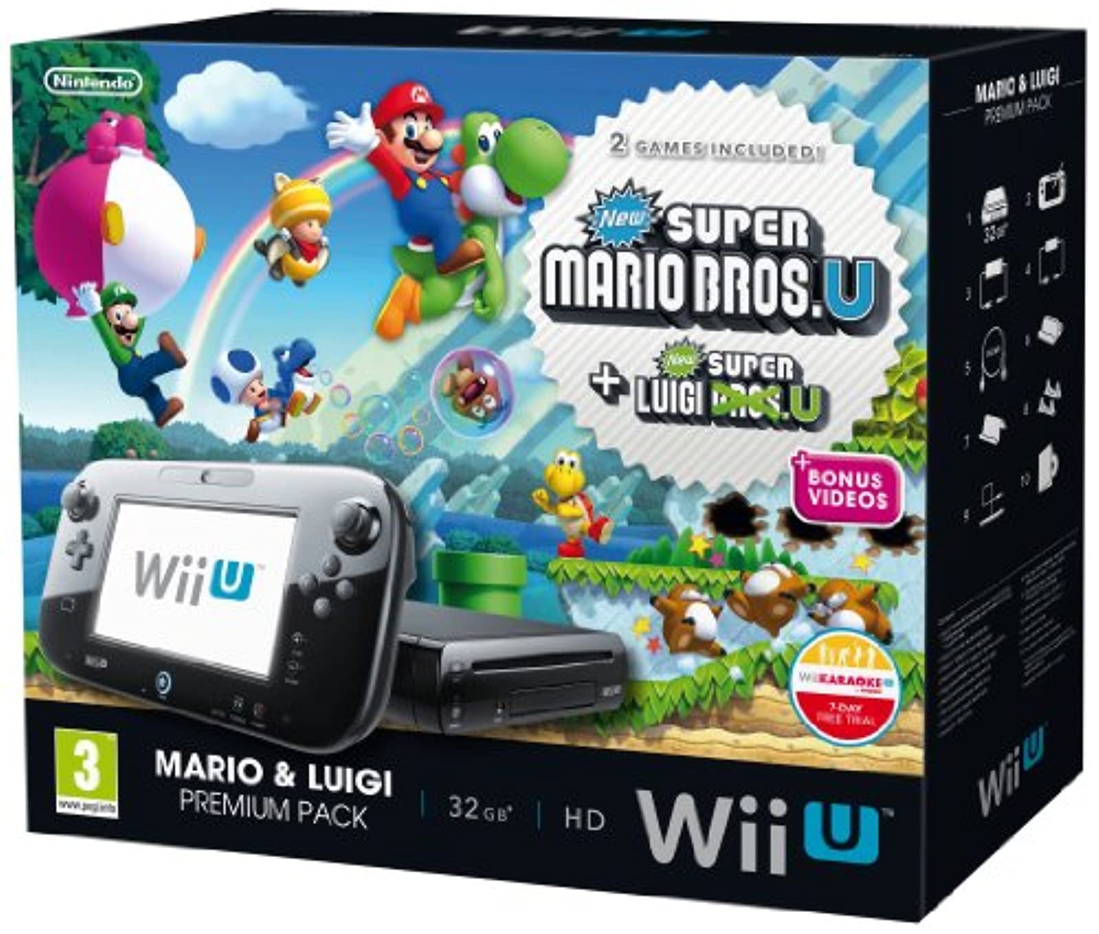 Amazon.com: Nintendo Wii U Black Premium Pack (32GB) + New Super
