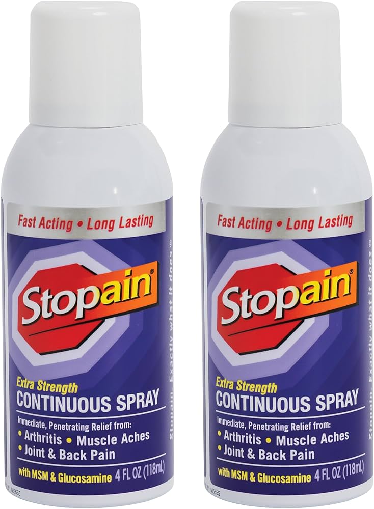 Amazon.com: Stopain Pain Relief Spray 4oz (2 Pack) USA Made, Max