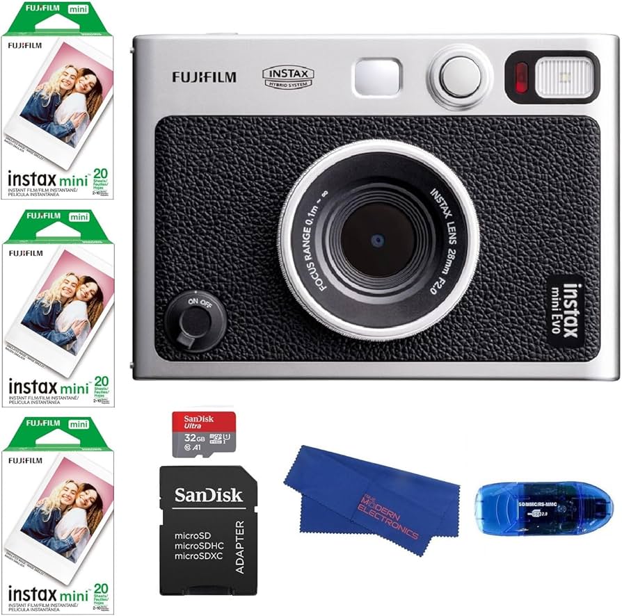 Amazon.com : Fujifilm INSTAX MINI EVO Hybrid Instant Camera (Black