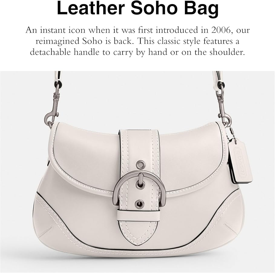 Coach Women's Regenerative Leather Soho Bag, Chalk: Handbags