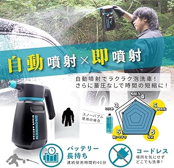 Amazon.co.jp: ながら洗車 スノーメンブラック 『誰でも泡洗車体験を