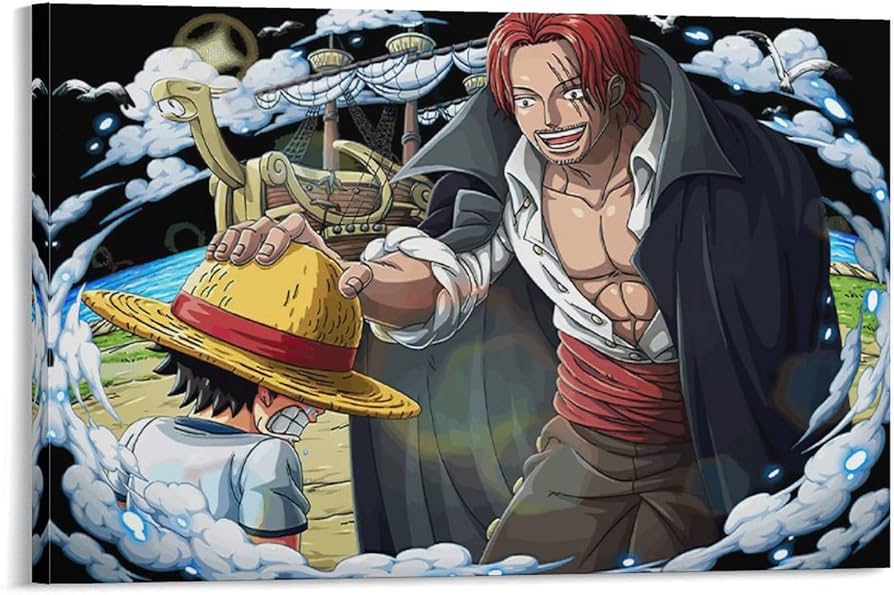 Amazon.co.jp: ワンピース ルフィ シャンクス 1 キャンバスアート