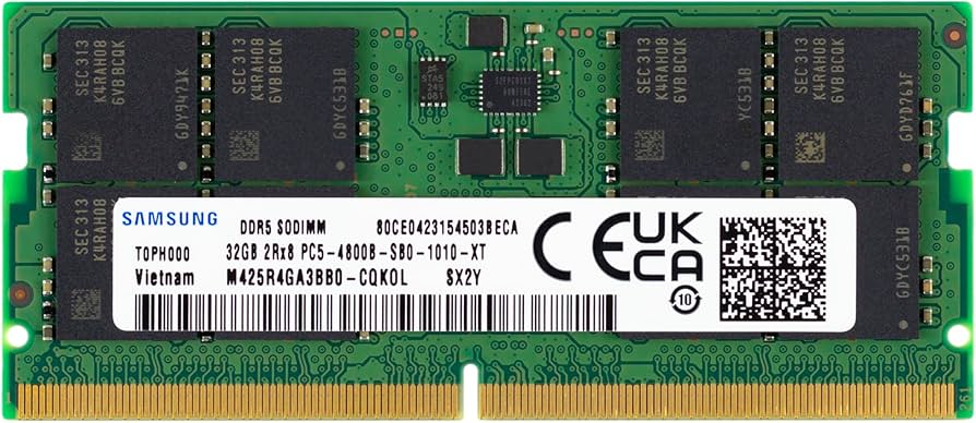 Amazon.co.jp: Samsung 32GB DDR5 4800MHz PC5-38400 CL40 SODIMM 2Rx8