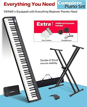 Amazon.com: NikoMaku Semi-weighted 88 Keys Piano Keyboard Compact