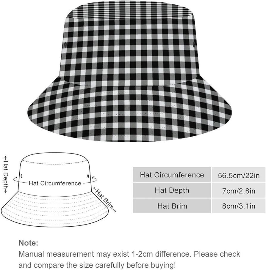 Amazon.co.jp: バケットハット ギンガムチェック メンズ レディース