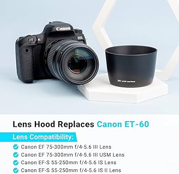 Amazon | JJC レンズフード Canon ET-60 互換 キヤノン Canon EF 75