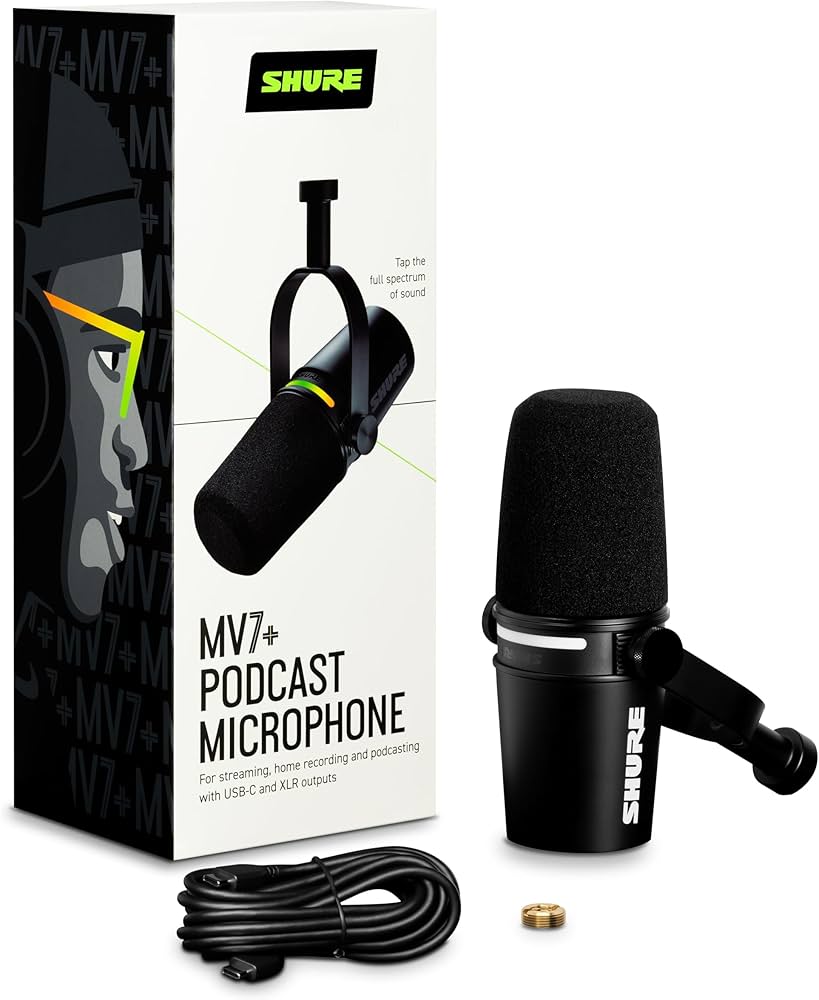 Amazon.co.jp: Shure MV7+ ポッドキャストマイク エンハンスド