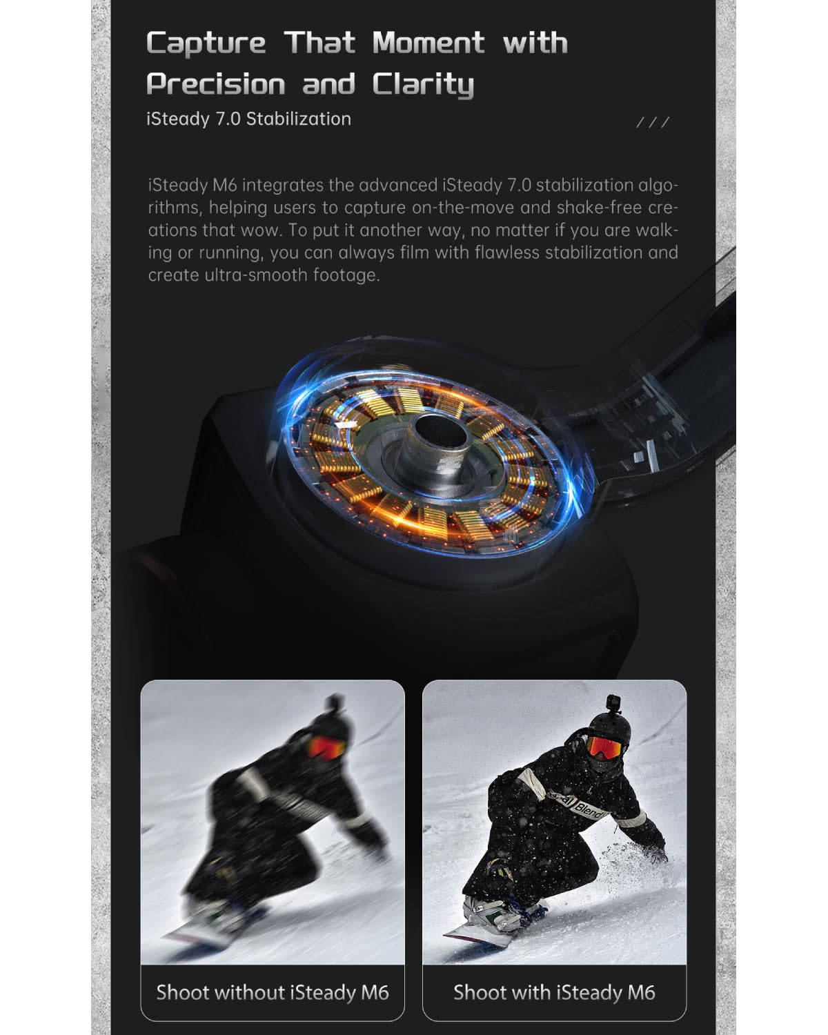 Amazon.co.jp: hohem M6 Kit スマートフォンジンバルスタビライザー