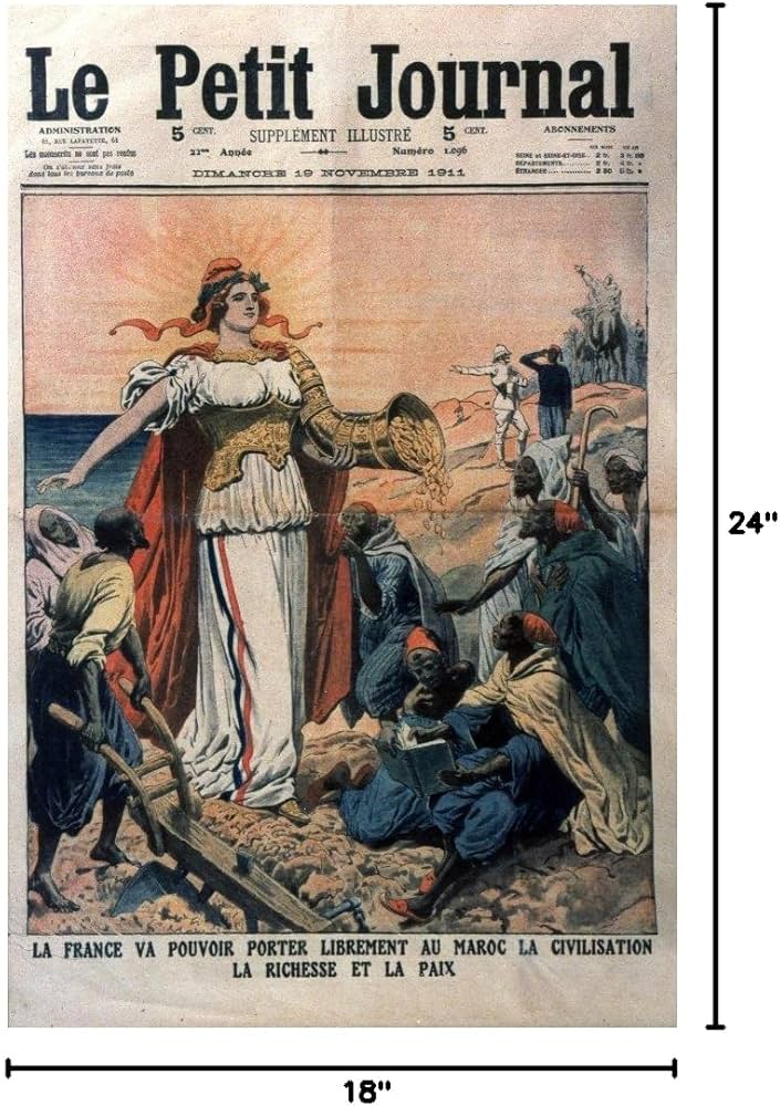 Amazon.com: French Colonialism 1911 Nfrench Magazine Cover 1911