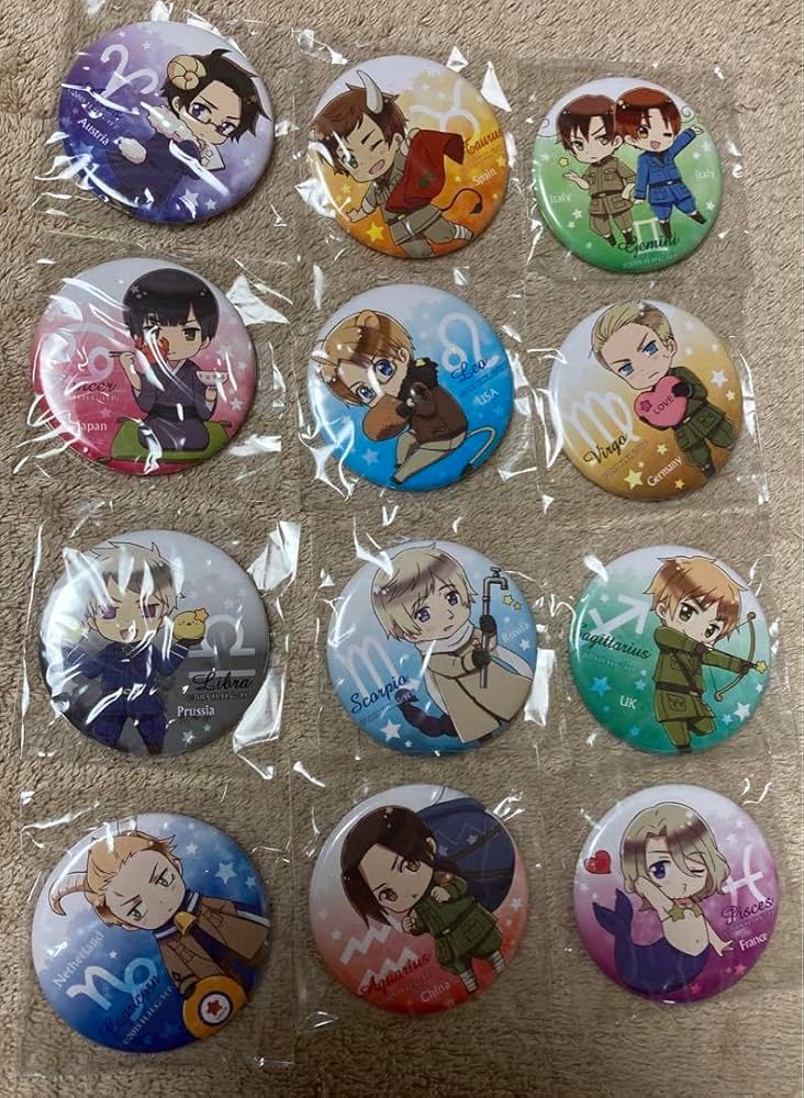 Amazon.co.jp: ヘタリア 星座 缶バッジ 全12種コンプリート : ホビー