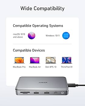 Amazon.com: Anker 563 USB-C Hub (10-in-1, Dual 4K HDMI), Docking