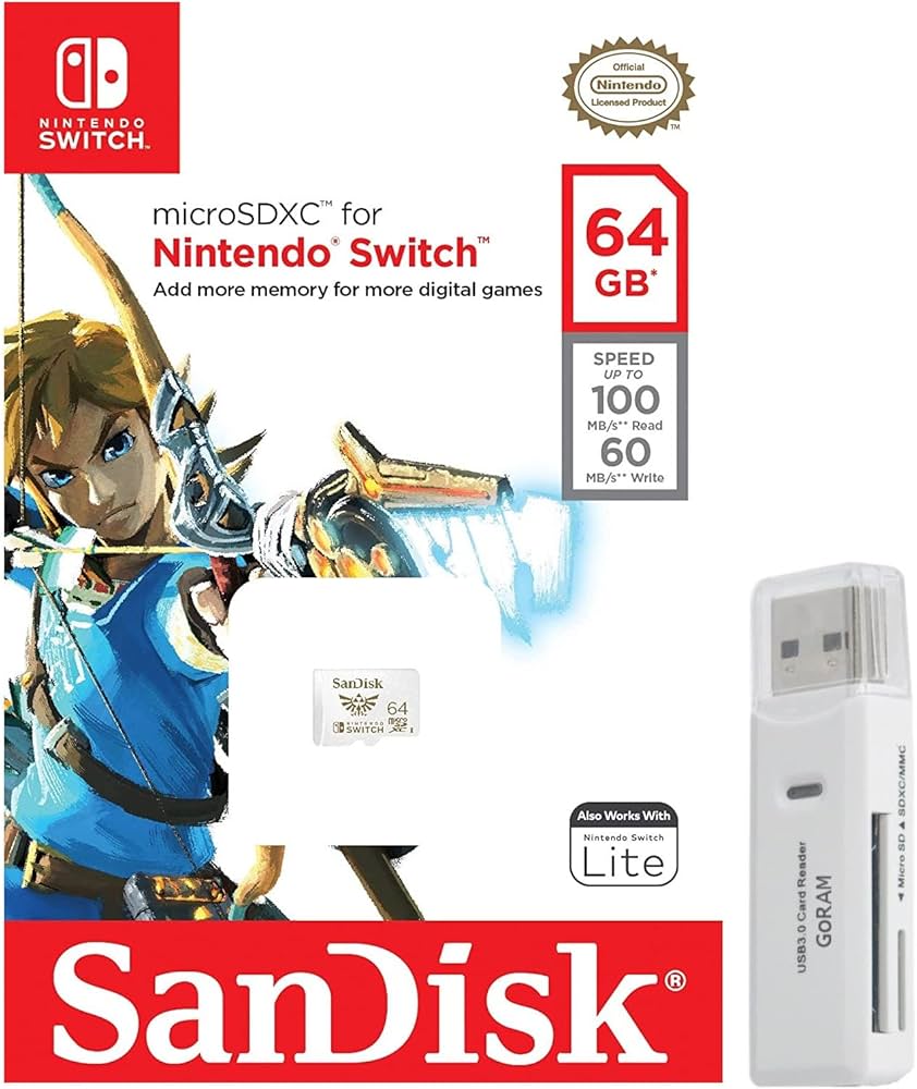 SanDisk 64GB MicroSD Nintendo Switch Micro SDHC Memory Card for