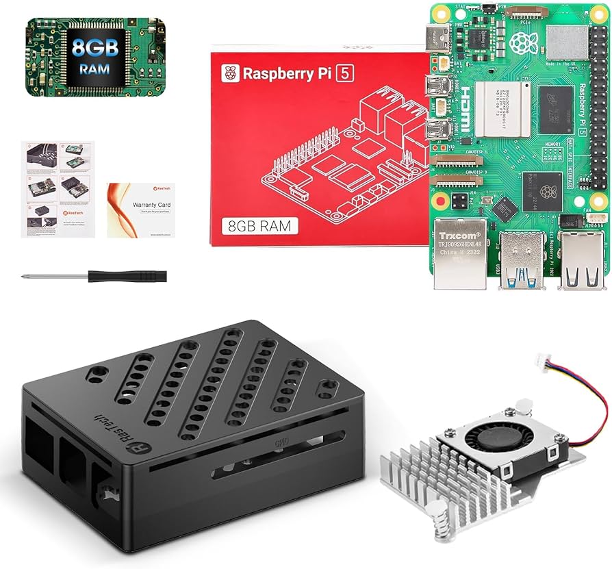 Amazon.com: RasTech Raspberry Pi 5 Kit 8GB RAM with Pi 5 Case