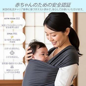 Amazon.co.jp: ベビーキャリアラップ – 新生児から幼児まで（〜22.6kg